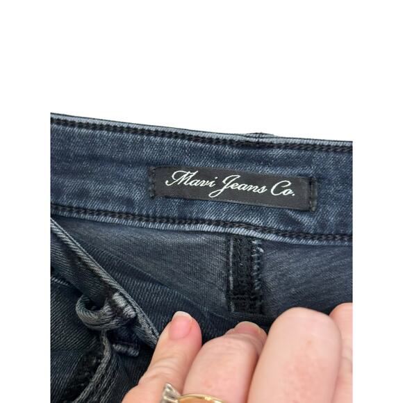 Mavi Alexa Women's‎ Jeans Stretch Mid-Rise Skinny Raw Hem Denim Black Sz. 29/30 - Picture 5 of 11